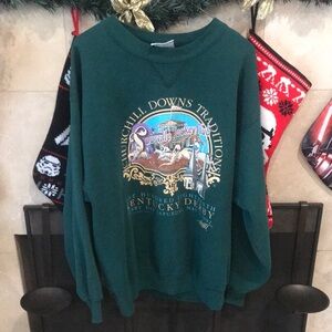 Vintage Churchill Downs Traditions Green Sweater